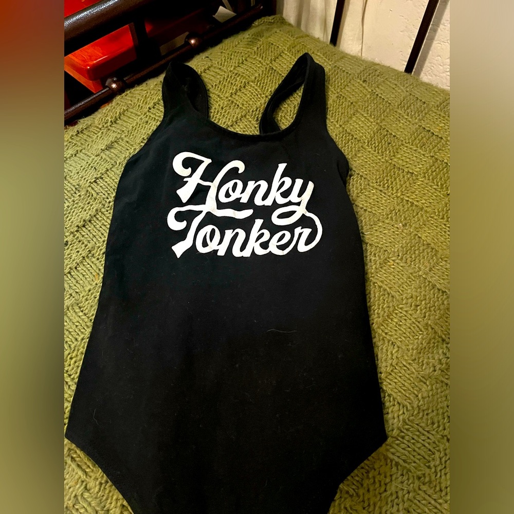 Small batch BreadWater Print Shop “Honkey Tonker”bodysuit.